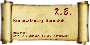 Keresztessy Benedek névjegykártya